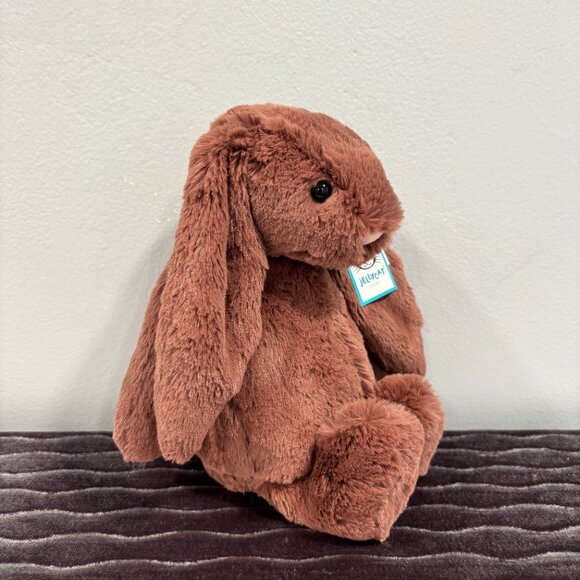 RARE Jellycat Medium Bashful Fudge Bunny BNWT - Picture 3 of 6